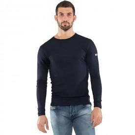 bs collection Ανδρική 100% Βαμβακερή Μακρυμάνικη Φανέλα Μπλε - Φανέλες στο  bscollection
