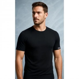 Ισοθερμική Ανδρική Μαύρη Φανέλα TENCEL™ & Μαλλί – Bs Collection - Ισοθερμικά Εσώρουχα στο  bscollection