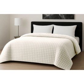 Κουβερτοπάπλωμα Le Blanc Flannel Comfort Υπέρδιπλο 220Χ240 700gsm RIB CUT Ivory - Κουβερτοπάπλωμα στο  bscollection