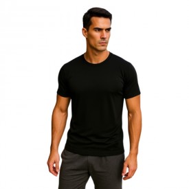 BS Collection T-Shirt – Ανώτερη Ποιότητα με 67% TENCEL & 33% Βαμβάκι Μαύρο - T-shirts μονόχρωμα στο  bscollection