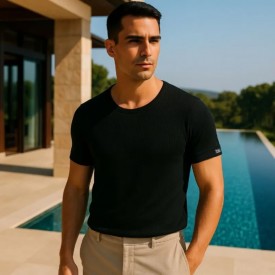 Ισοθερμική Ανδρική Μαύρη Φανέλα TENCEL™ & Μαλλί – Bs Collection - Ισοθερμικά Εσώρουχα στο  bscollection
