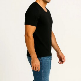 bs collection premium quality 100% Supreme Greek Green Cotton  2 Ανδρικές Φανέλες Μανίκι Μαύρες - Φανέλες στο  bscollection