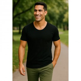 bs collection premium quality 100% Supreme Greek Green Cotton  2 Ανδρικές Φανέλες Μανίκι Μαύρες - Φανέλες στο  bscollection