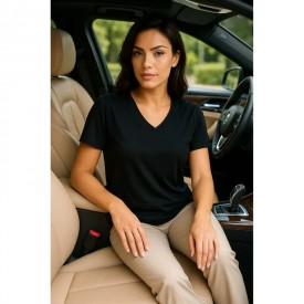 Μαύρη Μπλούζα Γυναικεία BS Collection με V Λαιμόκοψη – 67% Tencel & 33% Cotton - t-shirts στο  bscollection