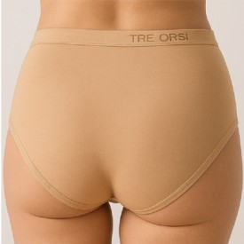 Γυναικείο Ψηλόμεσο Εσώρουχο TRE ORSI Μπεζ – 90% Βαμβάκι 10% Ελαστάν, Άνετο & Κλασικό Σλιπ - Κιλοτάκια - Σλίπ στο  bscollection
