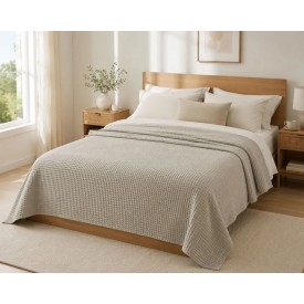 Κουβέρτα Πικέ LeBlanc Reactive Sanforized Cotton 100% Υπέρδιπλη 230x250 Light Grey - Κουβέρτες στο  bscollection