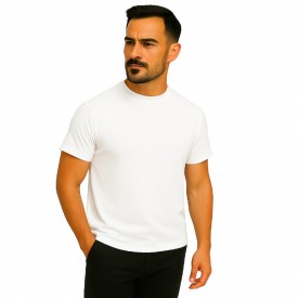 BS Collection T-Shirt – Ανώτερη Ποιότητα με 67% TENCEL & 33% Βαμβάκι Λευκό - T-shirts μονόχρωμα στο  bscollection