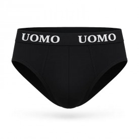 Ανδρικό Σλιπ UOMO Μαύρο – 95% Βαμβάκι 5% Ελαστάν – Οικονομική Σειρά Καθημερινής Χρήσης - Σλιπ στο  bscollection