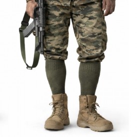 ART : 831 bs collection  Χακί Βαμβακερές Κάλτσες Στρατού Κάτω από το Γόνατο – 3 Ζευγάρια - Κάλτσες στο  bscollection