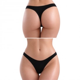 Γυναικείο Στρινγκ bs collection – Μαύρο  90% Micromodal – 10% Elastan - Κιλοτάκια - Σλίπ στο  bscollection