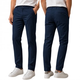 Ανδρικό Stretch Twill Chino Παντελόνι Stef – 98% Βαμβάκι 2% Ελαστάν | Premium Ποιότητα | Μπλε - Παντελόνια Chino στο  bscollection