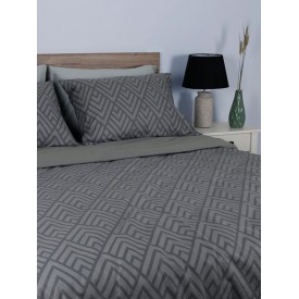Παπλωματοθήκη Cotton Feelings 2036 Grey Μονή (170x250) Sunshinehome - Παπλωματοθήκες στο  bscollection
