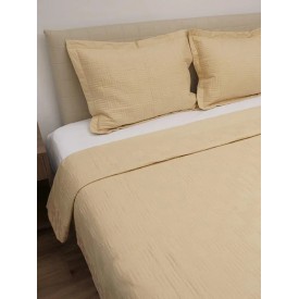 Κουβερλί Percale κεντητό Cream Υπέρδιπλο (220x240) Υπέρδιπλο (220x240) Sunshinehome - Κουβερλί στο  bscollection