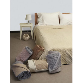 Κουβερλί Fiber Ecru/Beige King Size (240x250) King Size (240x250) Sunshinehome - Κουβερλί στο  bscollection