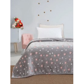Κουβέρτα φωσφοριζέ μονή Stars Pink Μονή (160x220) Μονή (160x220) Sunshinehome - Κουβέρτες στο  bscollection