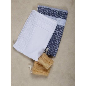 Πατάκι μαίανδρος Grey/White 50x75 50x75 Sunshinehome - Πατάκια στο  bscollection