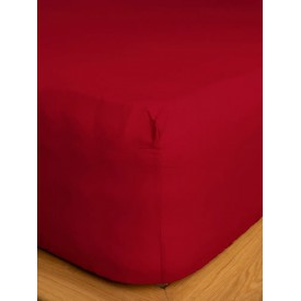 Κατωσέντονο Cotton Feelings με λάστιχο 113 Red Μονό (100x200+30) Μονό (100x200+30) Sunshinehome - Σεντόνια στο  bscollection