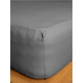 Κατωσέντονο Cotton Feelings με λάστιχο 107 Dark Grey Ημίδιπλο (120x200+30) Sunshinehome - Σεντόνια στο  bscollection