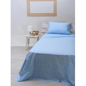 Σετ Σεντόνια cotton feelings 22 blue Μονό (165x270) Μονό (165x270) Sunshinehome - Σεντόνια στο  bscollection
