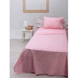 Σετ Σεντόνια cotton feelings 22 Pink Μονό με λάστιχο(105x205+30) Μονό με λάστιχο(105x205+30) Sunshinehome - Σεντόνια στο  bscollection