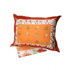 Σετ Σεντόνια Cotton Feelings εμπριμέ 4675 Orange Μονό (160x260) Μονό (160x260) Sunshinehome - Σεντόνια στο  bscollection