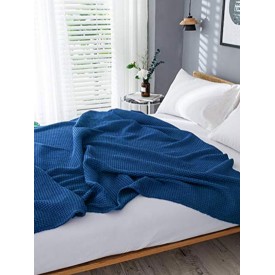 Κουβέρτα πικέ Eliot Blue Υπέρδιπλη (220×240) Sunshinehome - Κουβέρτες στο  bscollection