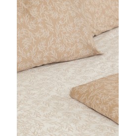 Σετ Σεντόνια Cotton Feelings 2052 Beige Μονό με λάστιχο(105x205+30) Sunshinehome - Σεντόνια στο  bscollection