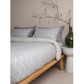 Σετ Σεντόνια Cotton Feelings 2048 Grey Διπλό (200x270) Διπλό (200x270) Sunshinehome - Σεντόνια στο  bscollection