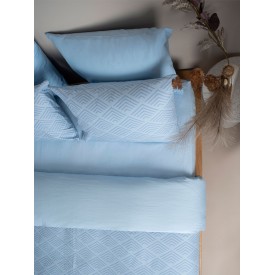 Σετ Σεντόνια Cotton Feelings 2048 Blue Υπέρδιπλο (235x270) Sunshinehome - Σεντόνια στο  bscollection