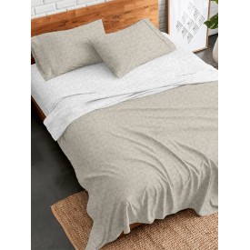 Σετ Σεντόνια Flannel 2052 Beige Μονό με λάστιχο(105x205+30) Μονό με λάστιχο(105x205+30) Sunshinehome - Σεντόνια στο  bscollection
