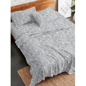 Σετ Σεντόνια Flannel 2060 Grey Μονό με λάστιχο(105x205+30) Μονό με λάστιχο(105x205+30) Sunshinehome - Σεντόνια στο  bscollection