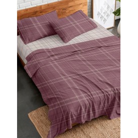 Σετ Σεντόνια Flannel 2066 Bordeaux Μονό (160x260) Μονό (160x260) Sunshinehome - Σεντόνια στο  bscollection