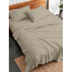 Σετ Σεντόνια Flannel 2064 Beige Υπέρδιπλο (230×260) Sunshinehome - Σεντόνια στο  bscollection