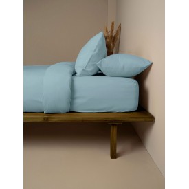 Κατωσέντονο Cotton Feelings 120 Sky Blue Ημίδιπλο (120x200+30) Sunshinehome - Σεντόνια στο  bscollection
