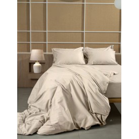 Σετ Σεντόνια Βαμβακοσατέν Omnia μονόχρωμα Beige Υπερδιπλο (255x280) Sunshinehome - Σεντόνια στο  bscollection