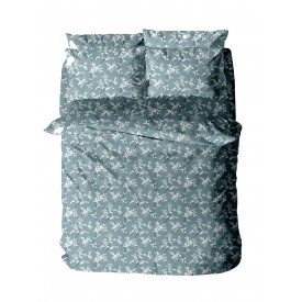 Σετ Σεντόνια Menta Εμπριμέ 480 Blue Υπερδιπλο (240x260) Sunshinehome - Σεντόνια στο  bscollection