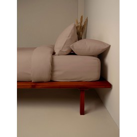 Σετ Σεντόνια Cotton Feelings 118 Brown Διπλό με λάστιχο (150x205+30) Sunshinehome - Σεντόνια στο  bscollection