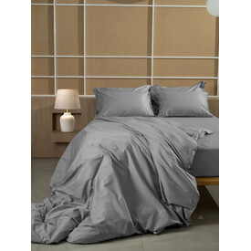Σετ Σεντόνια Βαμβακοσατέν Omnia μονόχρωμα Grey King Size (280x300) King Size (280x300) Sunshinehome - Σετ Σεντόνια King Size στο  bscollection