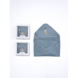 Fluffy Κεντητή Κάπα Blue Space 75x75 Sunshinehome - Μπουρνούζια στο  bscollection