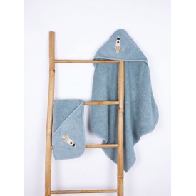 Fluffy Κεντητή Κάπα Blue Space 75x75 Sunshinehome - Μπουρνούζια στο  bscollection