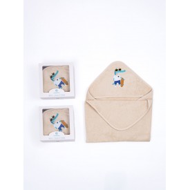 Fluffy Κεντητή Κάπα Beige Crocodile 75x75 Sunshinehome - Μπουρνούζια στο  bscollection