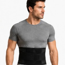 Ζώνη Μέσης Ορθοπεδική Με 2 Μπανέλες Unisex Μαύρη XLarge - XXLarge - Ορθοπεδικά στο  bscollection
