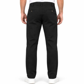 STEF Ανδρικό Χειμερινό Παντελόνι Chino 410 Regular Fit Μαύρο – 98% Βαμβάκι - Παντελόνια Chino στο  bscollection