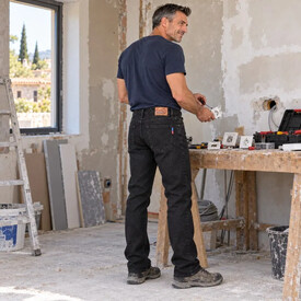 King Wolf Ανδρικό Ελαστικό Τζιν K608 – Regular Fit (Κανονική Γραμμή) – Μαύρο - Παντελόνια Jeans στο  bscollection