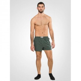 bs K-310 100 % Βαμβακερό Μποξεράκι Πράσινο Καρό - Μποξεράκια στο  bscollection