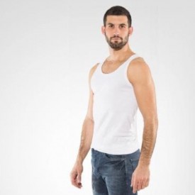 bs collection 100 % Βαμβακερές Φανέλες Με Τιράντα Λευκές (2 τεμάχια) - Φανέλες στο  bscollection