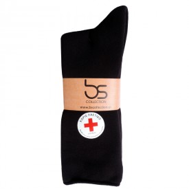 bs (2 Ζευγάρια) Ελαστικές Κάλτσες  Πετσετέ  Μαύρες Χωρίς Λάστιχο - Κάλτσες στο  bscollection