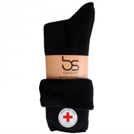 bs (2 Ζευγάρια) Ελαστικές Κάλτσες  Πετσετέ  Μαύρες Χωρίς Λάστιχο - Κάλτσες στο  bscollection