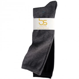 bs 2 Ζευγάρια Μέχρι Γόνατο Ανθρακί - Μαύρο - Κάλτσες στο  bscollection