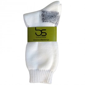 bs Ισοθερμική Κάλτσα Πετσετέ 30% Μαλλί Λευκή - Κάλτσες στο  bscollection